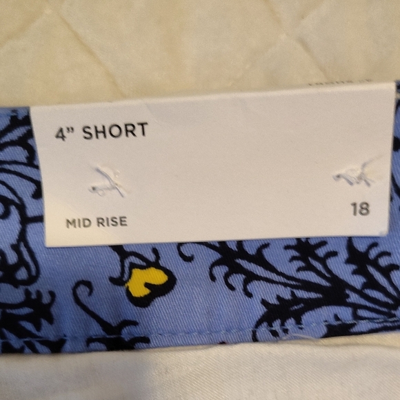 Womens,LOFT Floral Patterned High Waist Shorts - Blue and Red ,Size 18.New. - Picture 3 of 14